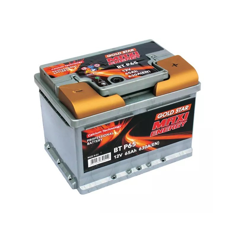 Batterie tracteur 12V 65Ah 630A MAXI ENERGY + à droite B13