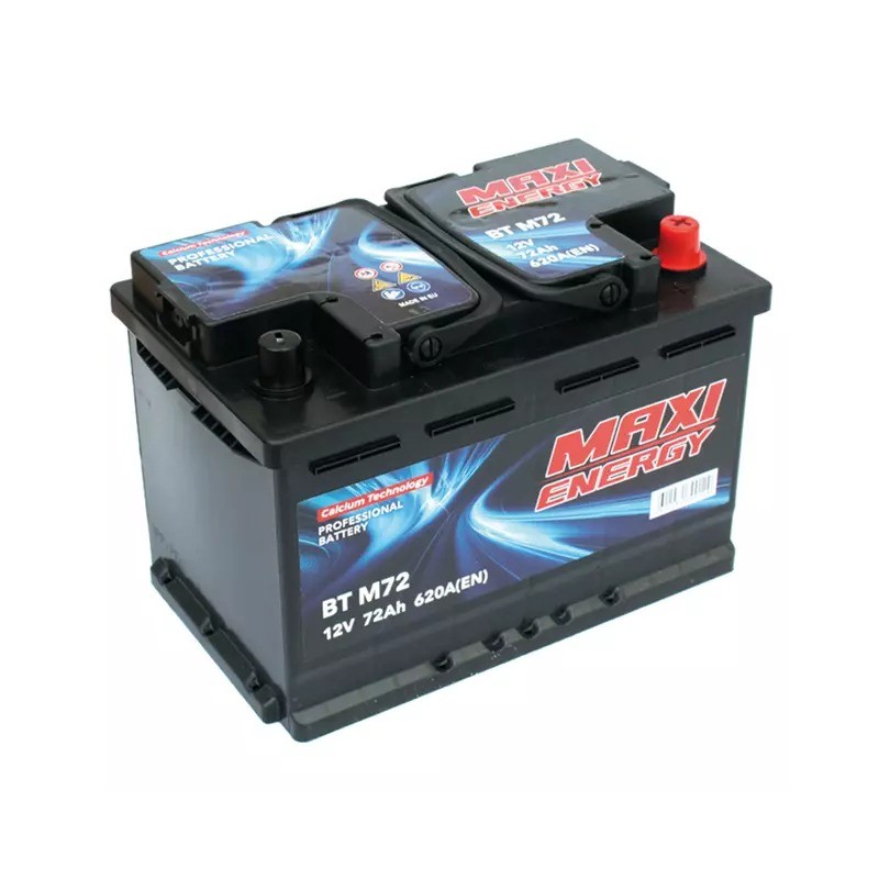Batterie de démarrage 12V 72Ah 620A MAXI ENERGY L3 + à droite