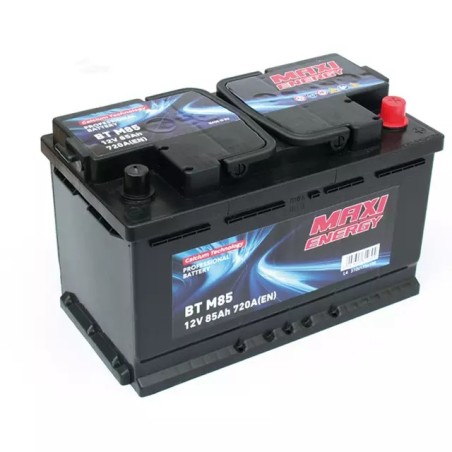 Batterie tracteur 12V 85Ah 720A MAXI ENERGY + à droite B13