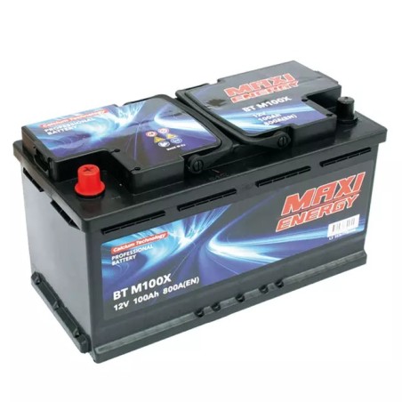 Batterie tracteur 12V 100Ah 800A MAXI ENERGY + à gauche L5 B13