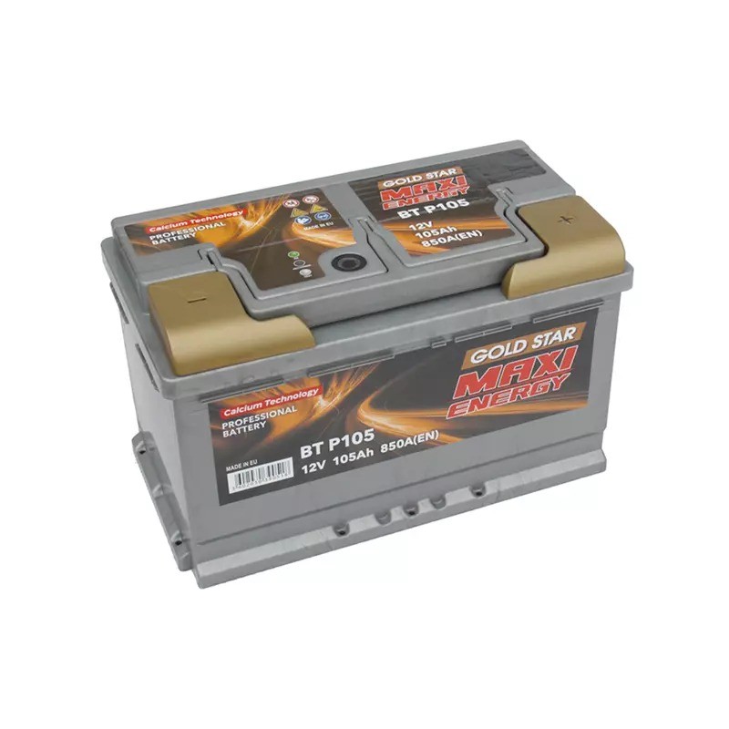 Batterie 12V 105Ah 850A MAXI ENERGY B13 + à droite démarrage