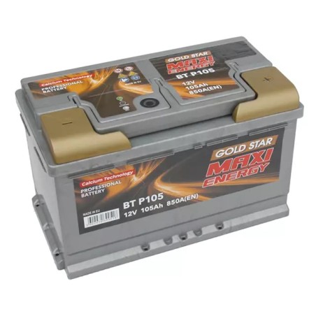 Batterie 12V 105Ah 850A MAXI ENERGY B13 + à droite démarrage