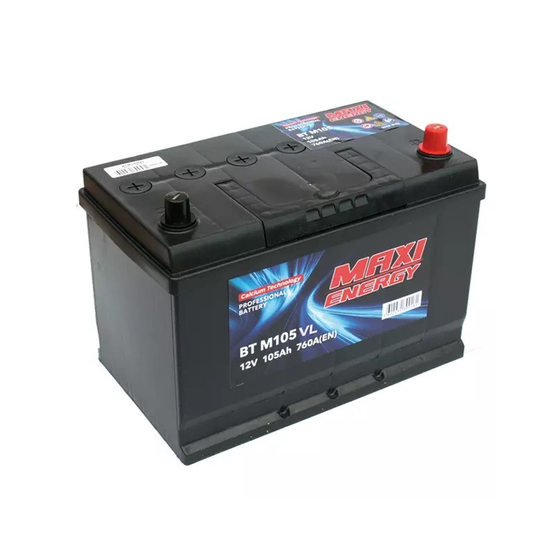 Batterie de démarrage 12V 105Ah 760A MAXI ENERGY + à droite