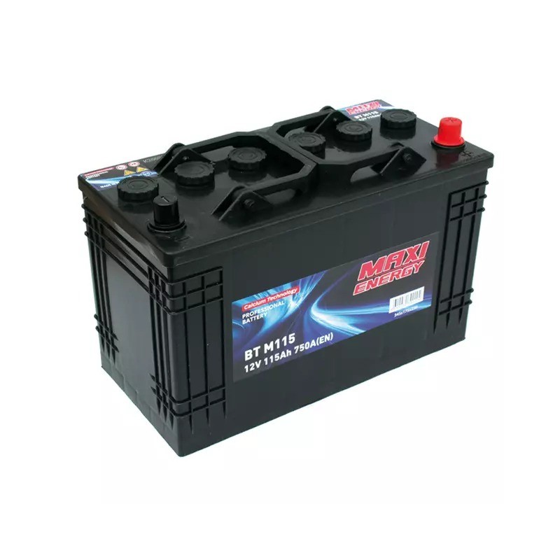 Batterie tracteur 12V 115Ah 750A MAXI ENERGY démarrage + à droite