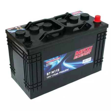 Batterie tracteur 12V 115Ah 750A MAXI ENERGY démarrage + à droite
