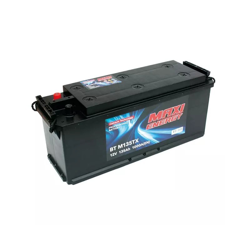 Batterie de démarrage 12V 135Ah 1000A MAXI ENERGY + à gauche