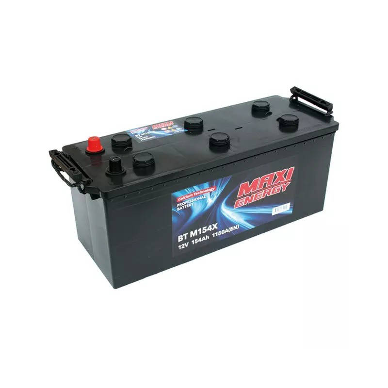 Batterie de démarrage 12V 154Ah 1150A MAXI ENERGY + à gauche