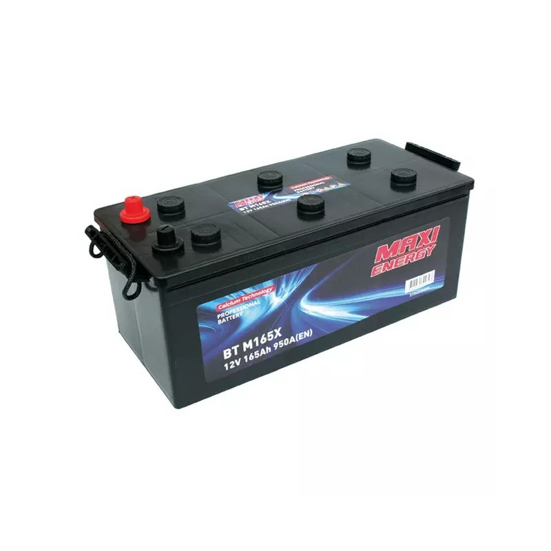 Batterie de démarrage 12V 165Ah 950A MAXI ENERGY + à gauche