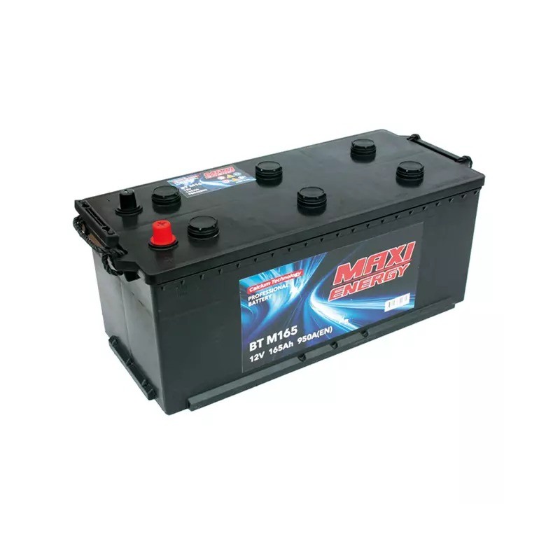 Batterie tracteur 12V 165Ah 950A MAXI ENERGY démarrage + à droite