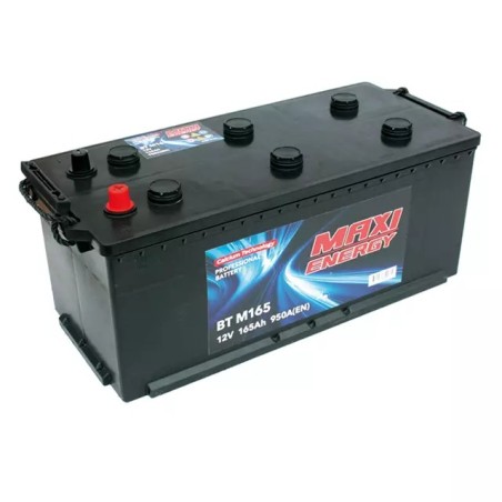Batterie tracteur 12V 165Ah 950A MAXI ENERGY démarrage + à droite