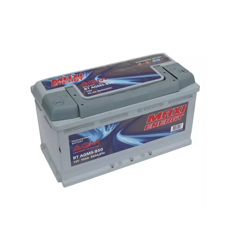 Batterie tracteur 12V 95Ah 850A MAXI ENERGY AGM + à droite