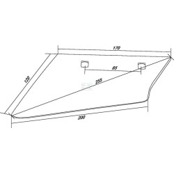 Soc de rasette droit Naud 04032101D adaptable pour charrue