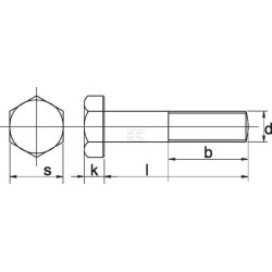 Vis TH PF DIN931 M12x60 12.9 noire