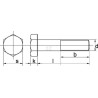 Vis TH PF DIN931 M12x60 12.9 noire