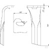Dent pour herse rotative gauche Amazone Zirkon10 - 3377048