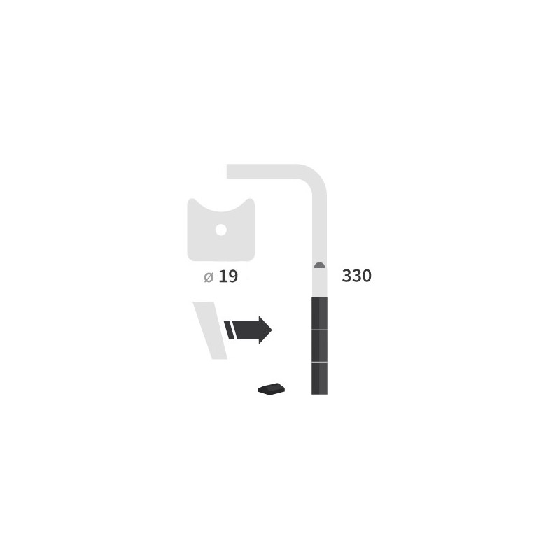 Dent pour herse rotative Amazone Cultimix Carbure droite Carbure - 6574300 - 3 plaquettes