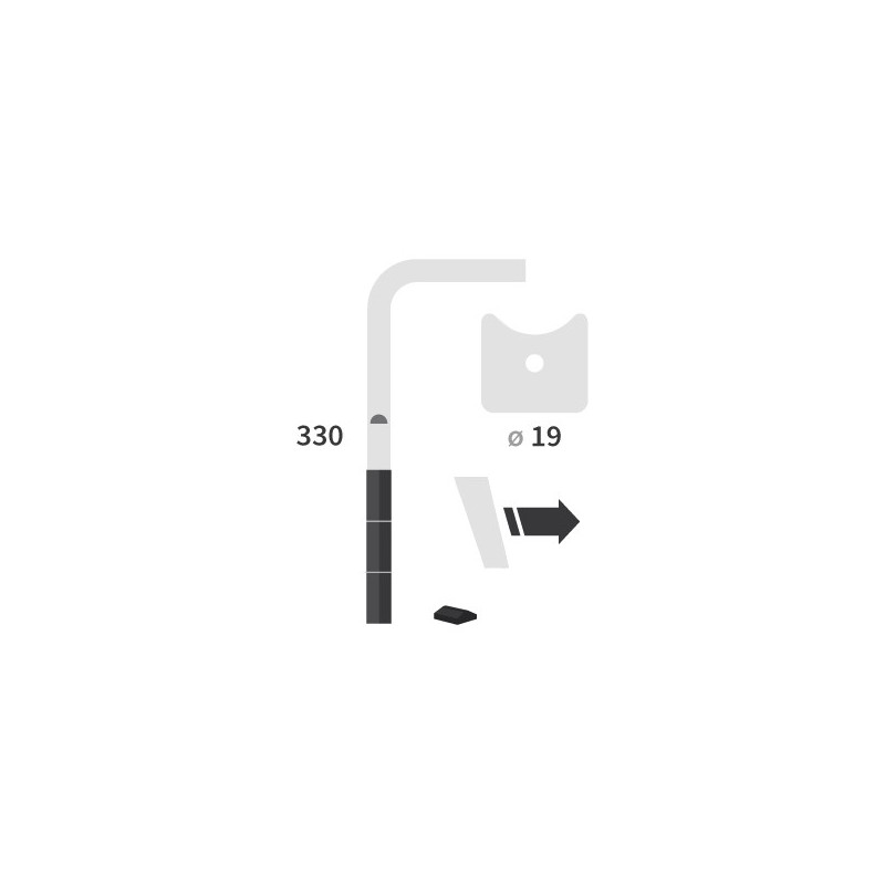 Dent pour herse rotative Amazone Cultimix Carbure gauche Carbure - 6575300 - 3 plaquettes - 3 plaquettes