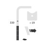 Dent pour herse rotative Amazone Cultimix Carbure gauche Carbure - 6575300 - 3 plaquettes - 3 plaquettes