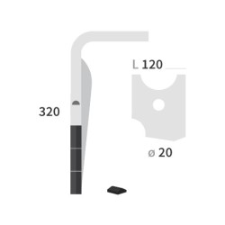 Dents de Herses Rotatives carbure Kuhn K2500100