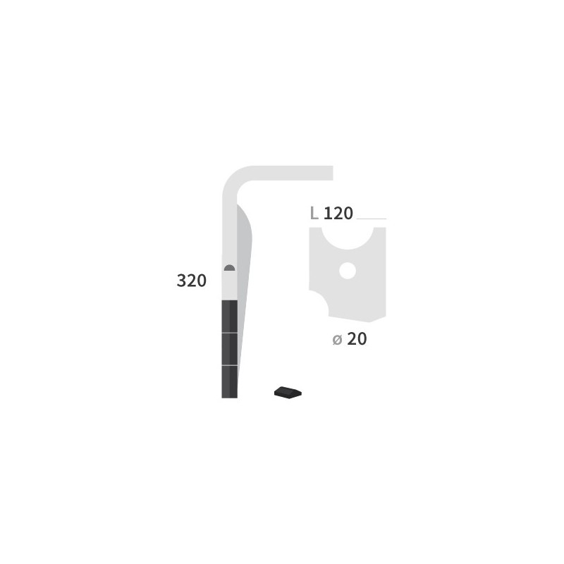 Dents de Herses Rotatives carbure Kuhn K2500100