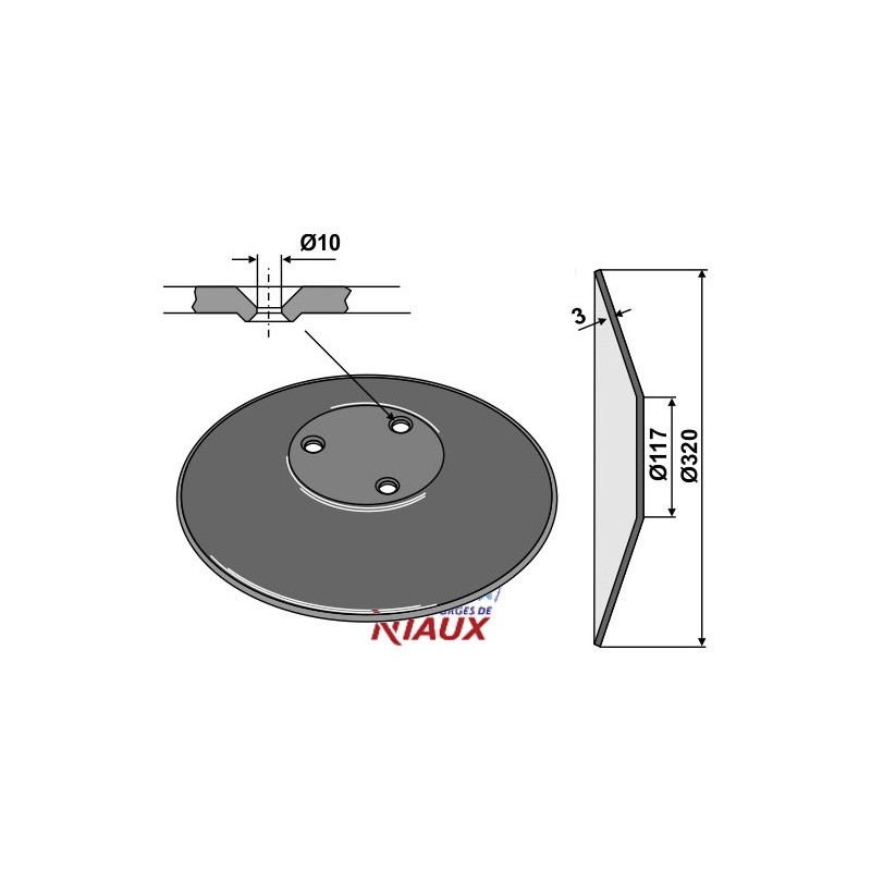 Disque de semoir Ø320'3 - Amazone - 962292