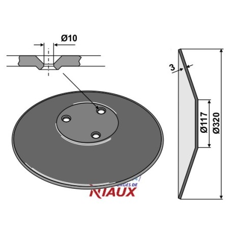 Disque de semoir Ø320'3 - Amazone - 962292