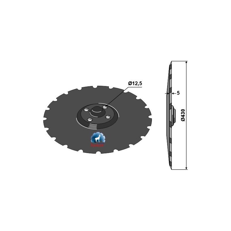 Disque de semoir Ø430x5 - Vaderstad - 444687 - 459608 Niaux 200