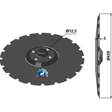 Disque de semoir Ø430x5 - Vaderstad - 444687 - 459608 Niaux 200