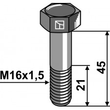 Boulon à tête hexagonale avec filet fin - M16x1,5x45 - 12.9 - Amazone - 0201200