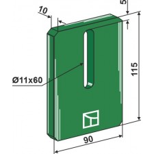 Racloir plastique Greenflex pour rouleaux packer - AG007582