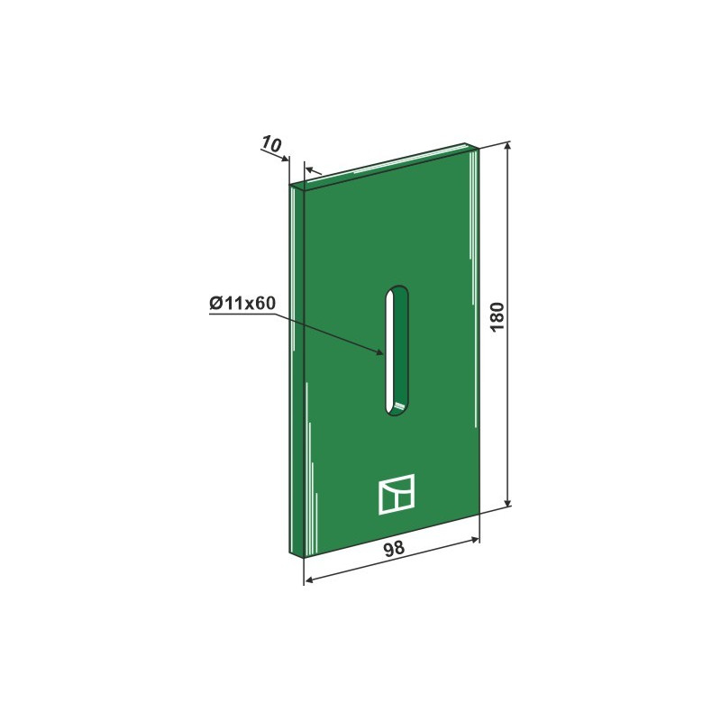 Racloir plastique Greenflex pour rouleaux packer - Krone - 490761.2