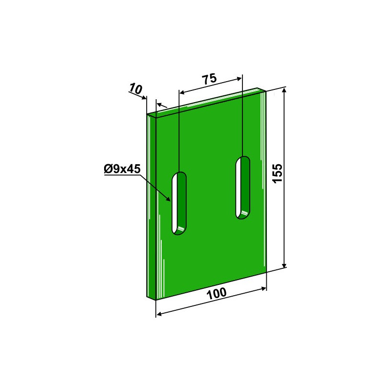 Racloir plastique Greenflex pour rouleaux packer - Lely - 1.1645.2839.0