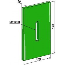 Racloir plastique Greenflex pour rouleaux packer - Lely - 1.1632.2304.0
