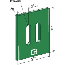 Racloir plastique Greenflex pour rouleaux packer - AG007558