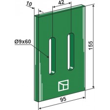 Racloir plastique Greenflex pour rouleaux packer - AG007553