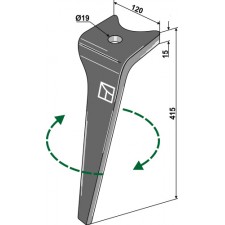 Dent pour herse rotative, modèle droit - Amazone - 952774