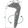 Dent pour herses rotatives, modèle gauche - Celli - 622732