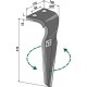 Dent pour herses rotatives, modèle gauche - Feraboli - 7U00009 - 7U00034