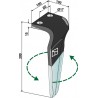 Dent pour herses rotatives (DURAFACE) - modèle gauche - Maschio / Gaspardo - M36100216RMPC