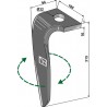 Dent pour herses rotatives, modèle droit - Rabe - 8437.77.01