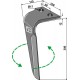 Dent pour herses rotatives, modèle gauche - Rau - 0058899