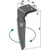 Dent pour herses rotatives, modèle droit - AG000098