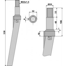 Dent pour herses rotatives - Schmotzer - KSE5495002