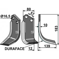 Couteau DURAFACE, modèle droit - AG014370