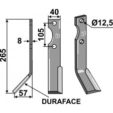Couteau DURAFACE, modèle gauche - AG014373