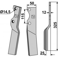Dent rotative, modèle droit - Howard - 181744