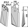 Dent rotative, modèle droit - Kuhn - 522602