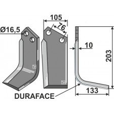 Couteau DURAFACE, modèle droit - Kuhn - 52359010