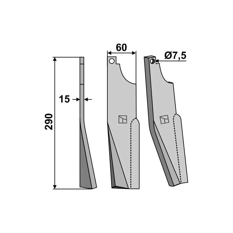 Dent rotative, modèle gauche - Kuhn - K16103700