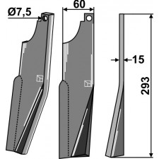 Dent rotative, modèle droit - Kuhn - 523657000